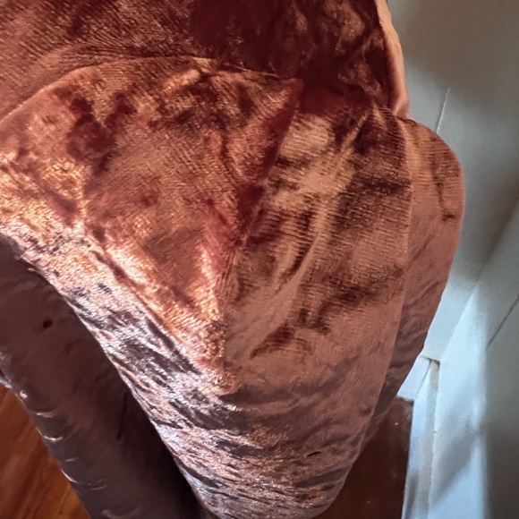 NWT WAYF Rose Velvet Long Sleeve Crop Top, Size Medium - Picture 4 of 7